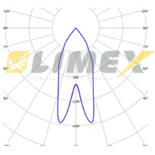 Встраиваемый светодиодный светильник downlight SUNFLEX VLGR 2LED 2x30W 65* 3000K SUNFLEX