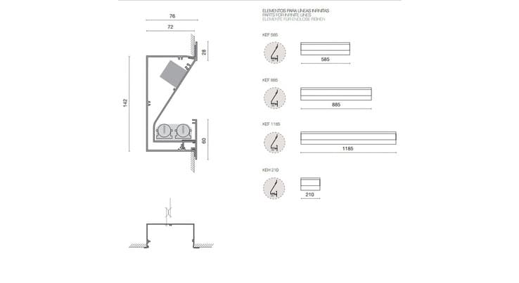 Настенный светильник B-lux K.SYSTEM KEF 585 B-lux