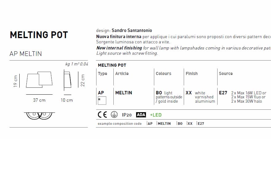 Axo Light  MELTING POT APMELTIN Axo light
