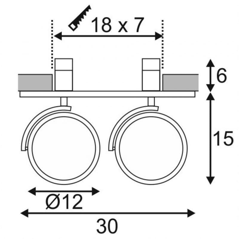 KALU RECESSED FITTING 2 SLV