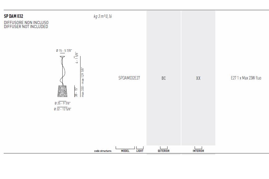 Подвесной светильник Axo Light (Lightecture) Damasco SPDAM032E27 Axo Light (Lightecture)
