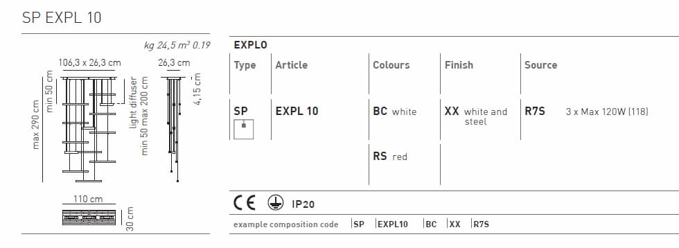 Подвесной светильник Axo Light EXPLO SPEXPL10 Axo light