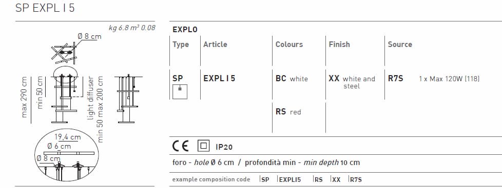 Подвесной светильник Axo Light EXPLO SPEXPLI5 Axo light