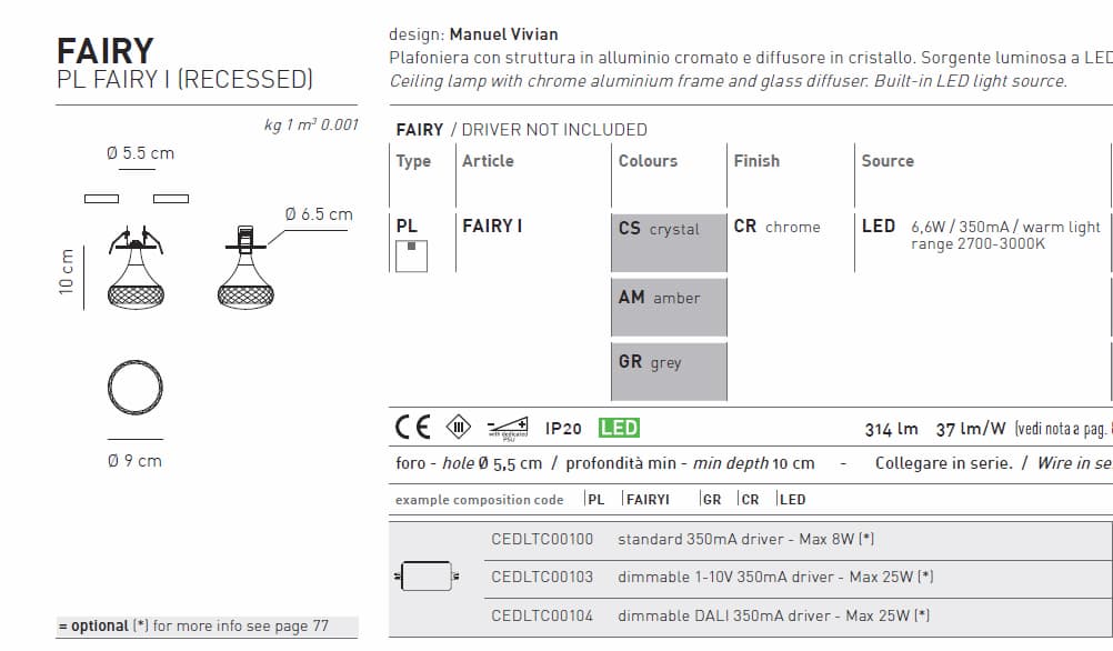 Потолочный светильник Axo Light FAIRY PLFAIRYI Axo light