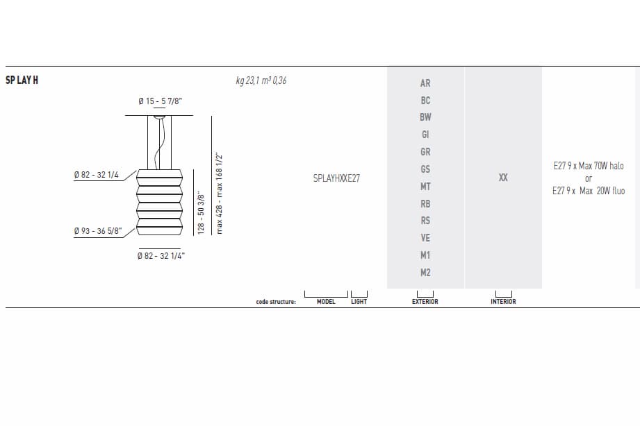Подвесной светильник Axo Light (Lightecture) LAYERS SPLAYHXX Axo Light (Lightecture)