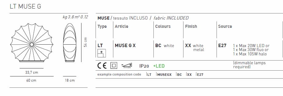 Настольная лампа Axo Light Muse LT MUSE GX Axo light