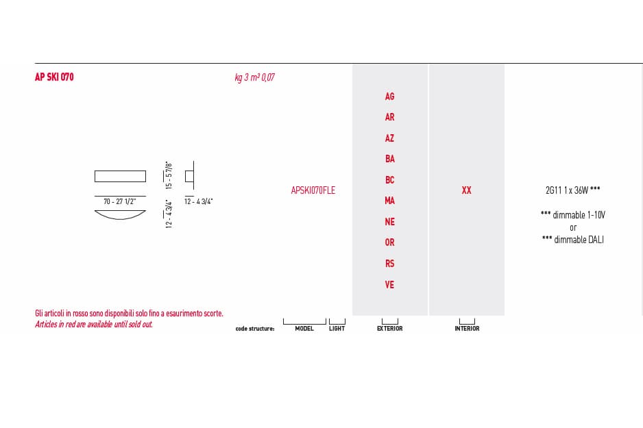 Настенный светильник Axo Light (Lightecture) Skin APSKI070 Axo Light (Lightecture)