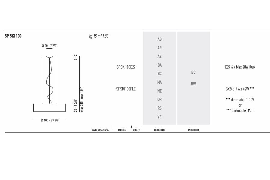 Подвесной светильник Axo Light (Lightecture) Skin SPSKI100 Axo Light (Lightecture)