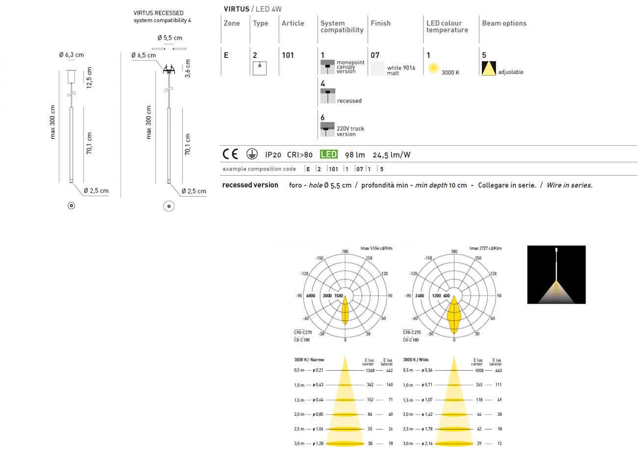 Подвесной светильник Axo Light (Mind-Led) Virtus Suspension lamp Axo Light (Mind-Led)
