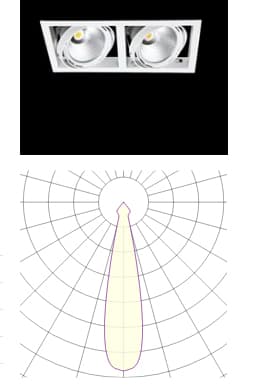 Встраиваемый в потолок светильник Lival First Duo Lival
