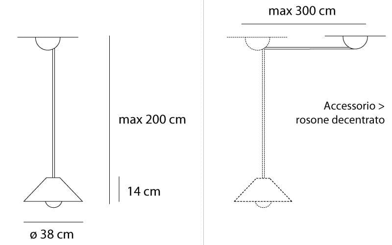 Подвесной светильник Artemide Aggregato Suspension Ø380 cono metallo piccolo Artemide