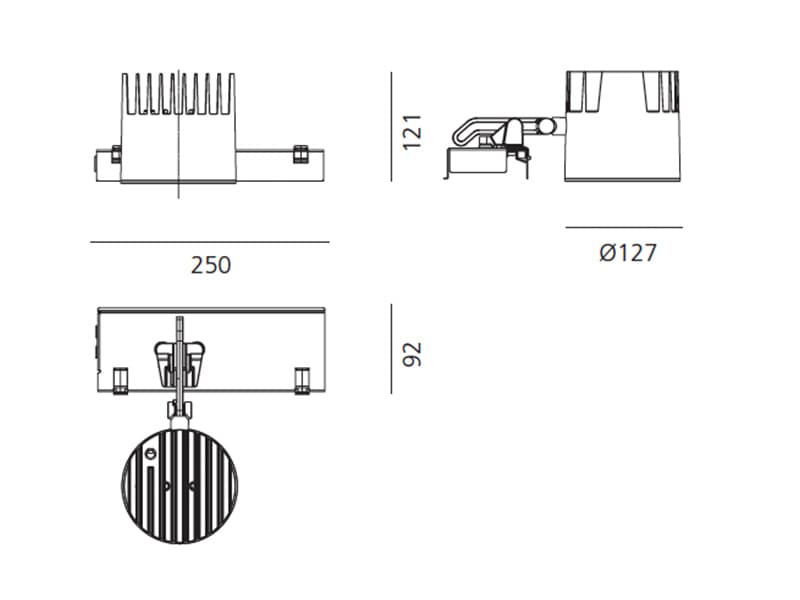 Встраиваемый в потолок светильник Artemide Architectural Caelum 120 LED Artemide Architectural