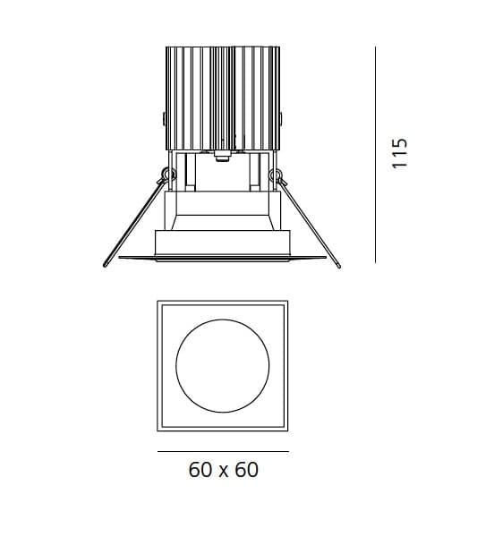 Встраиваемый в потолок светильник Artemide Architectural Everything 80 Square - trimless Artemide Architectural