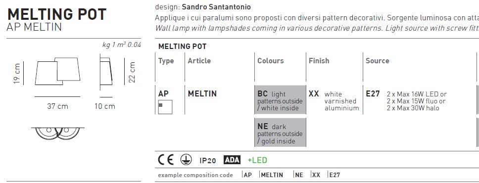 Axo Light  MELTING POT APMELTIN Axo light