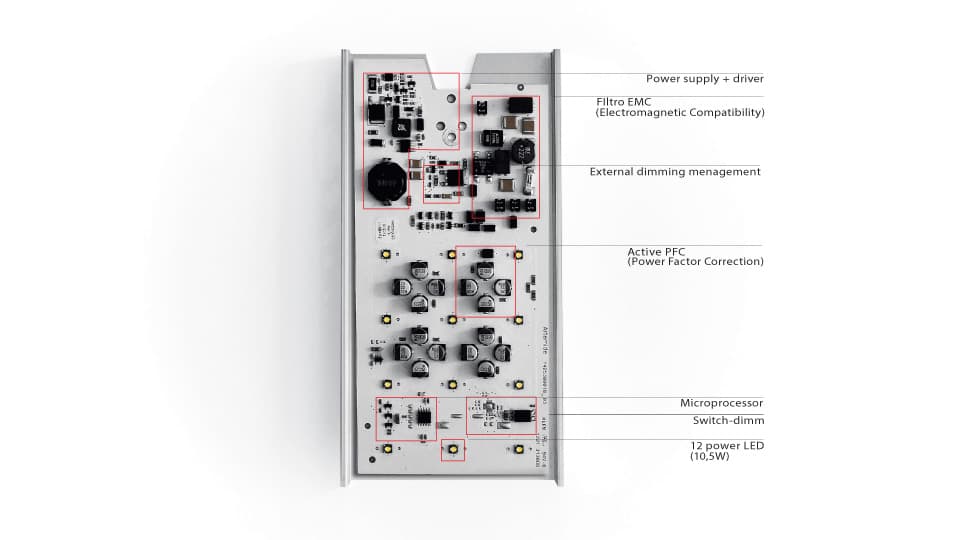 Потолочный светильник Artemide Architectural PAD 230V Semi-recessed Switchdim - 14,5W 3000K - 12° Artemide Architectural