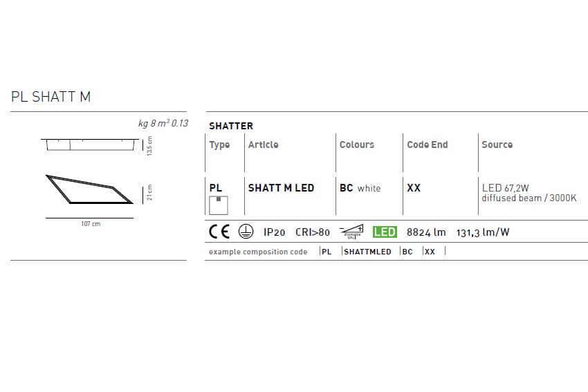Потолочный светильник Axo Light (Lightecture) Shatter PLSHATTM LED Axo Light (Lightecture)