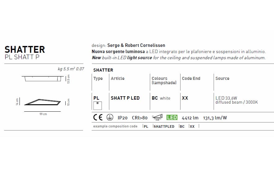 Потолочный светильник Axo Light (Lightecture) Shatter PLSHATTP LED Axo Light (Lightecture)