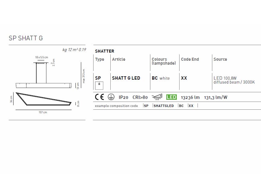 Подвесной светильник Axo Light (Lightecture) Shatter SPSHATTG LED Axo Light (Lightecture)
