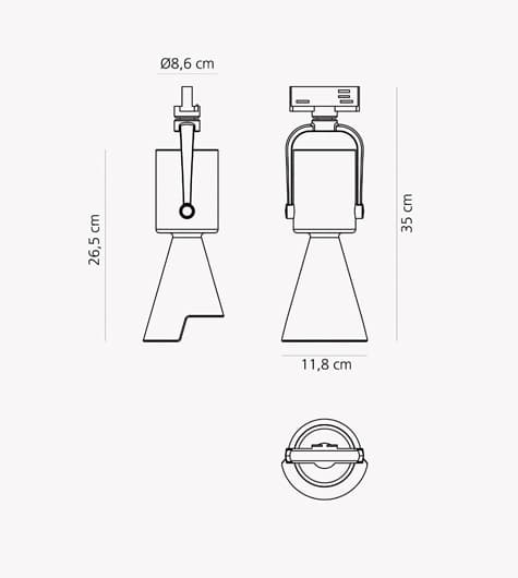 Трековый светодиодный светильник Artemide Architectural Tycho - Track Artemide Architectural