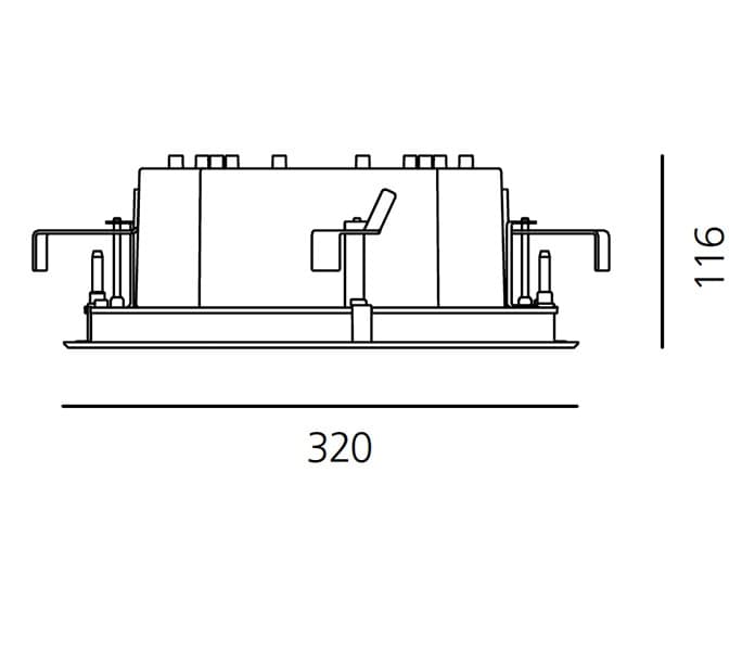 Встраиваемый в стену светильник Artemide outdoor Ego 320 downlight Artemide outdoor