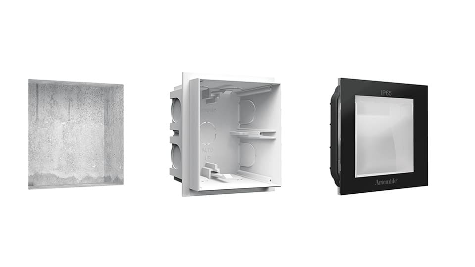 Встраиваемый в стену светильник Artemide outdoor Faci vetro Artemide outdoor