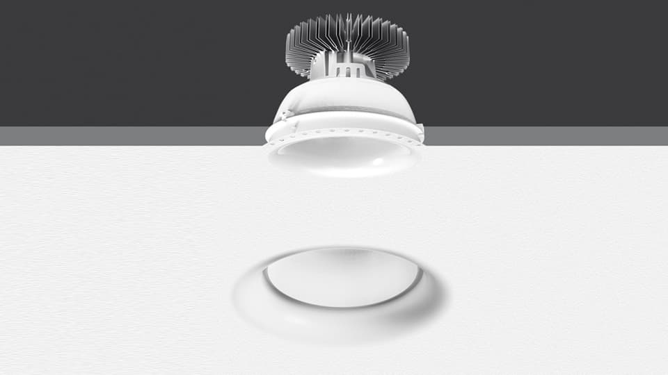 Встраиваемый в потолок светильник Artemide Architectural Luceri LED trimless Rounded edge trim Artemide Architectural