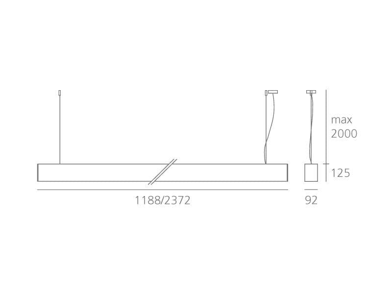 Подвесной светильник Artemide Architectural Nothing 86 Stand-Alone Suspension Led RGB Artemide Architectural
