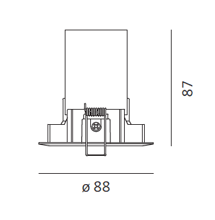 Встраиваемый в потолок светильник Artemide Architectural Parabola 80 Adjustable Round Artemide Architectural