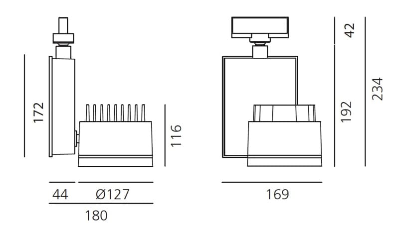 Трековый светильник Artemide Architectural Picto 125 track Tunable Artemide Architectural