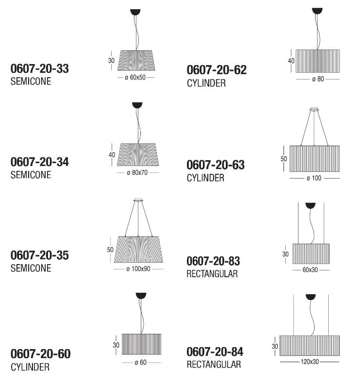 Подвесной светильник Penta SUSPENSIONS FABRICS Luxury 0607-20-33 Penta