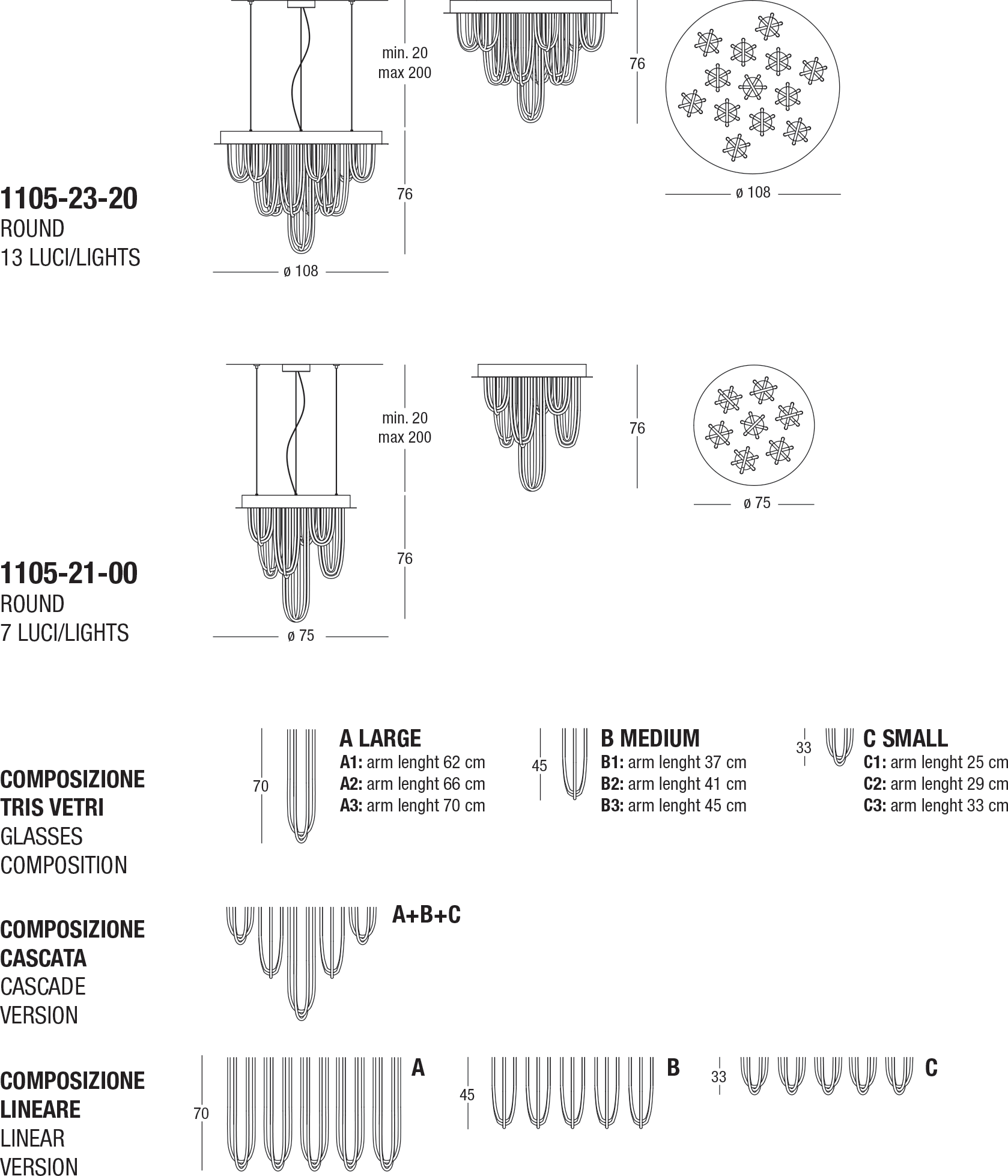 Подвесной светильник Penta Kaskade 1105-21-00 Penta