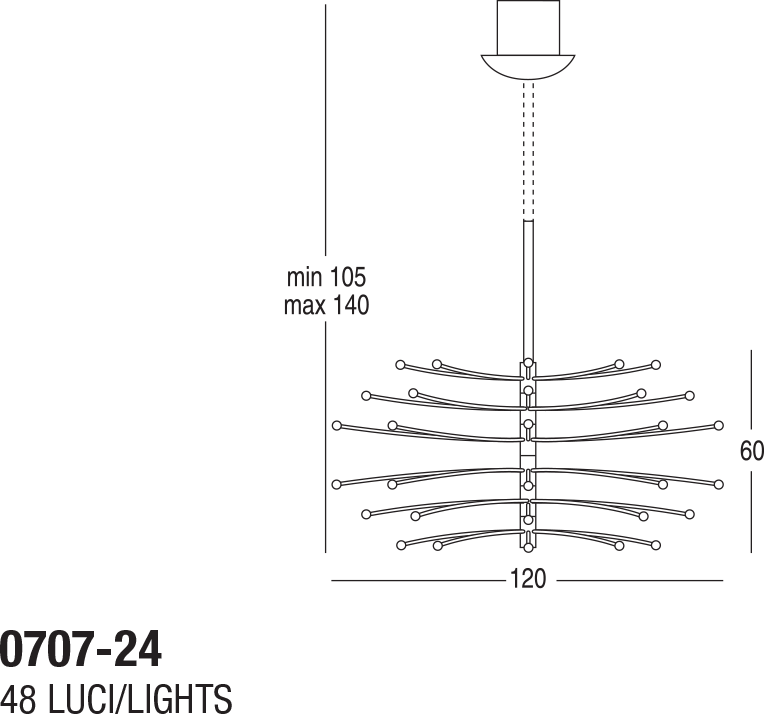 Подвесной светильник Penta Vertigo 0707-24 Penta