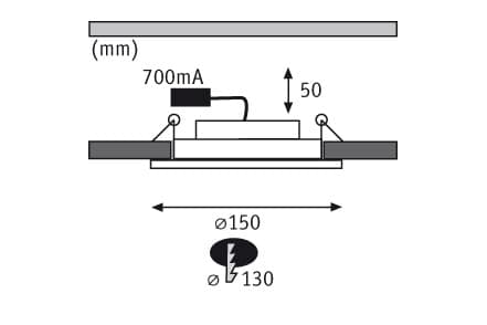 Встраиваемый в потолок светильник Paulmann Premium Line Dot 92693 Paulmann