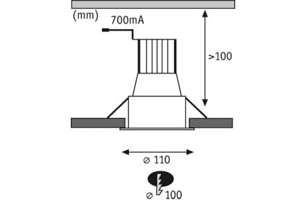 Встраиваемый в потолок светильник Paulmann Premium Line Daz LED 92702 Paulmann