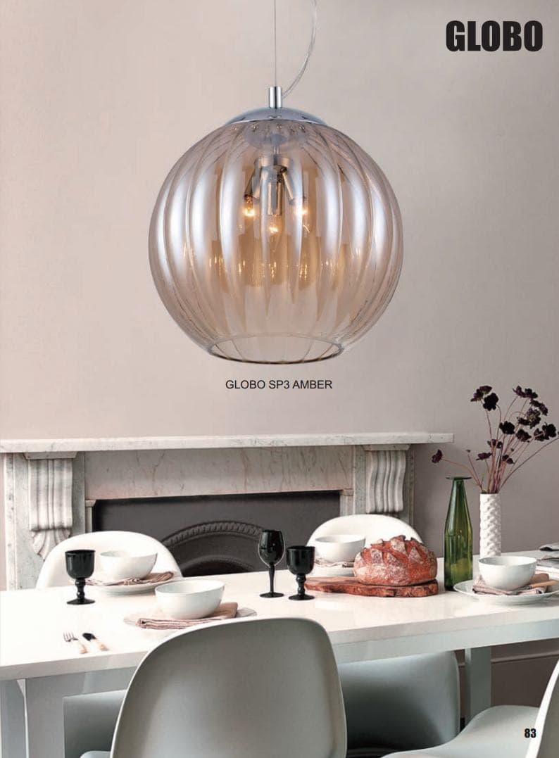 Подвесной светильник Crystal Lux GLOBO SP3 AMBER Crystal Lux