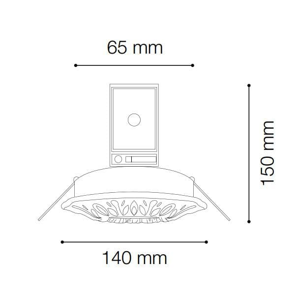 Встраиваемый в потолок светильник Ideal Lux POLKA FI1 — фото 2