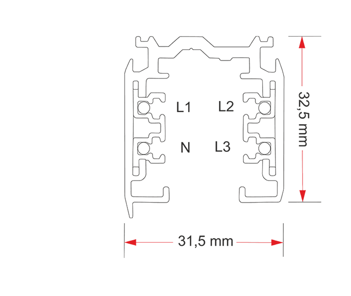 Шинопровод осветительный Vivo Luce Шинопровод 1м Vivo Luce