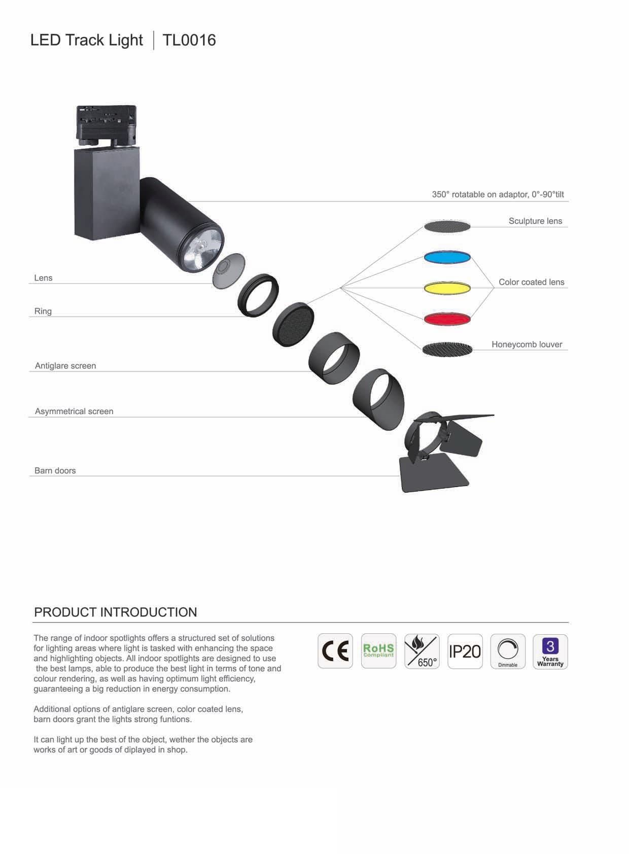 Трековый светодиодный светильник Limex Commeicial Track Light TL0016A Limex
