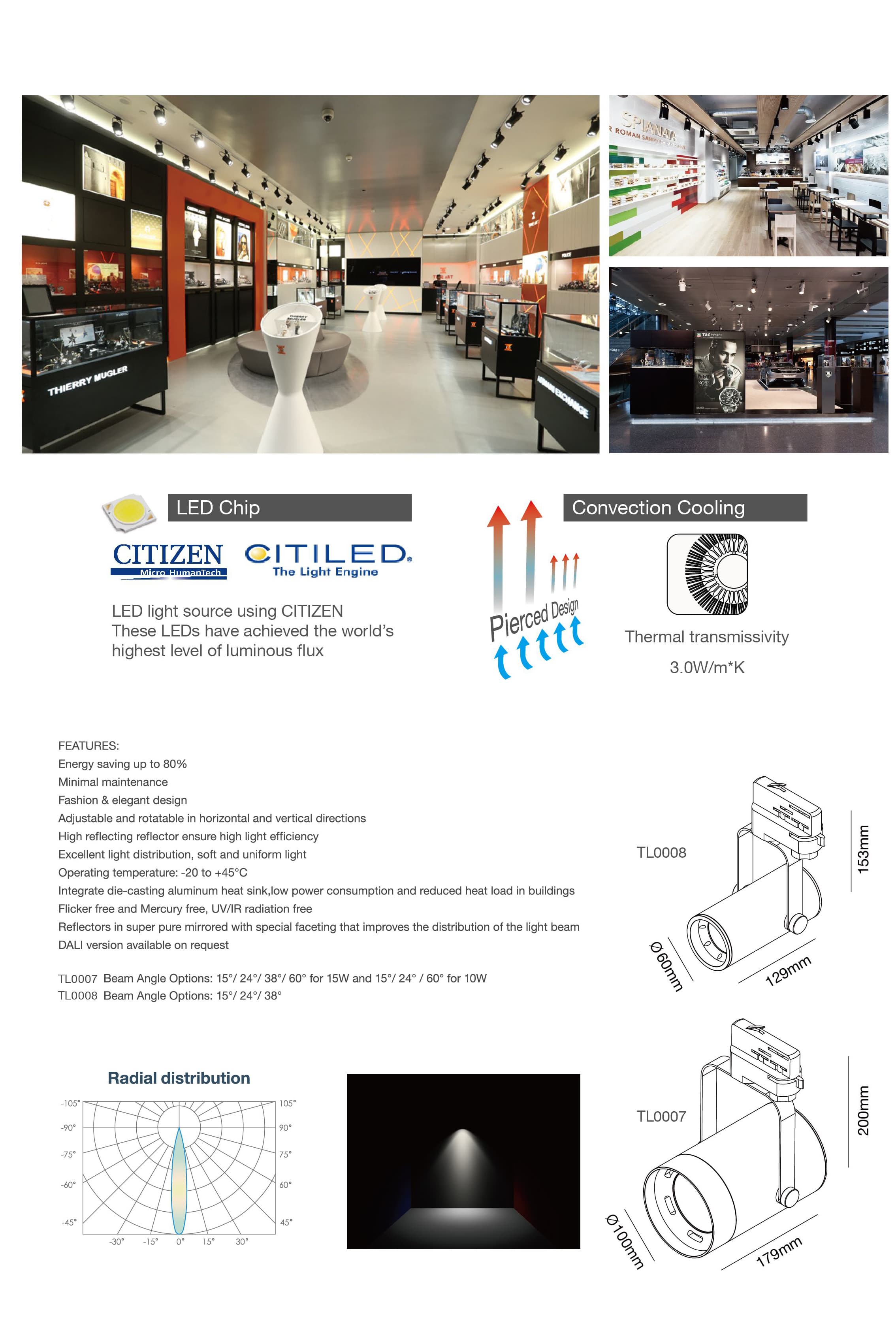 Трековый светодиодный светильник Limex Commeicial Track Light TL0008 Limex