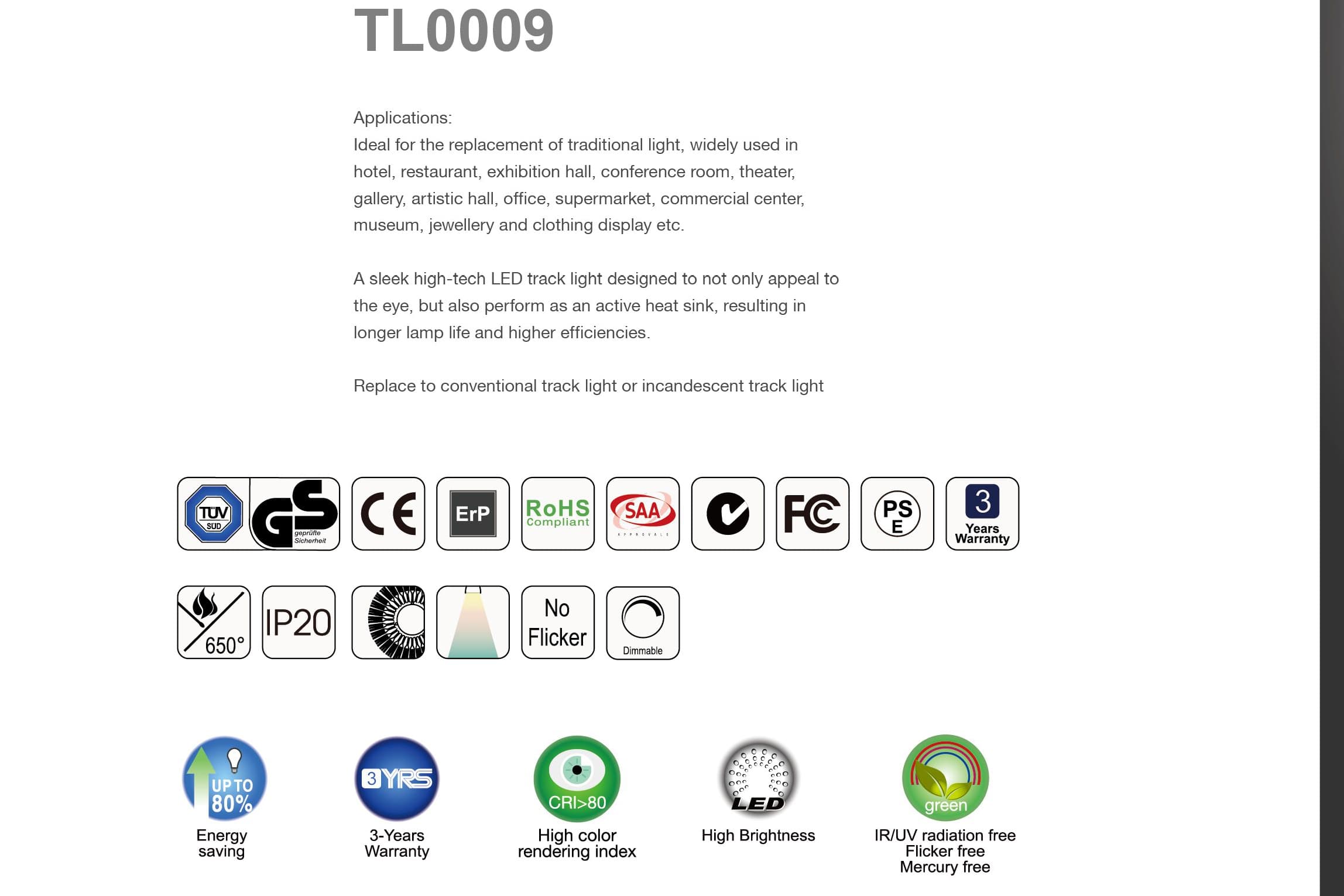 Трековый светодиодный светильник Limex Commeicial Track Light TL0009 Limex