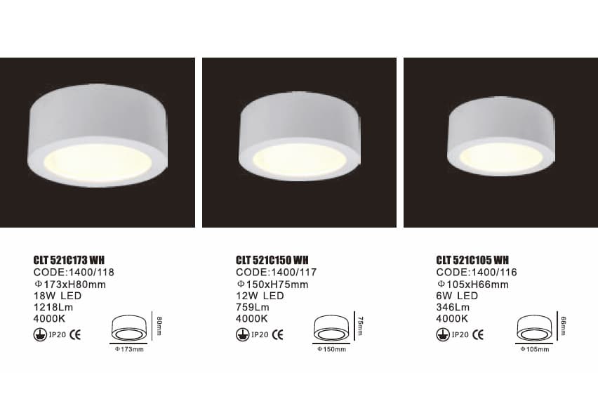 Потолочный светильник Crystal Lux CLT 521C105 WH Crystal Lux