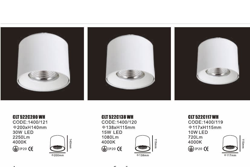 Потолочный светильник Crystal Lux CLT 522C200 WH Crystal Lux