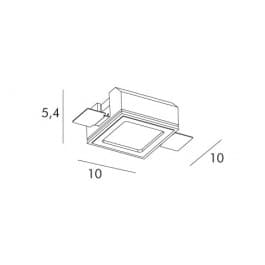 Встраиваемый в потолок светильник Exenia GHOST glass square 105845442 Exenia