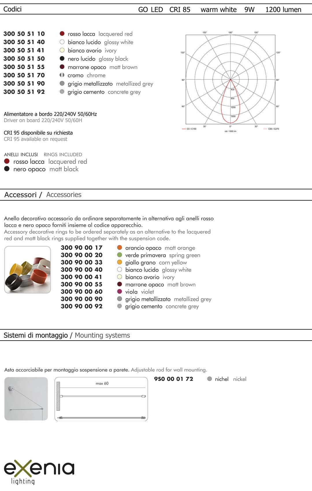 Подвесной светильник Exenia GO! 300505192 Exenia