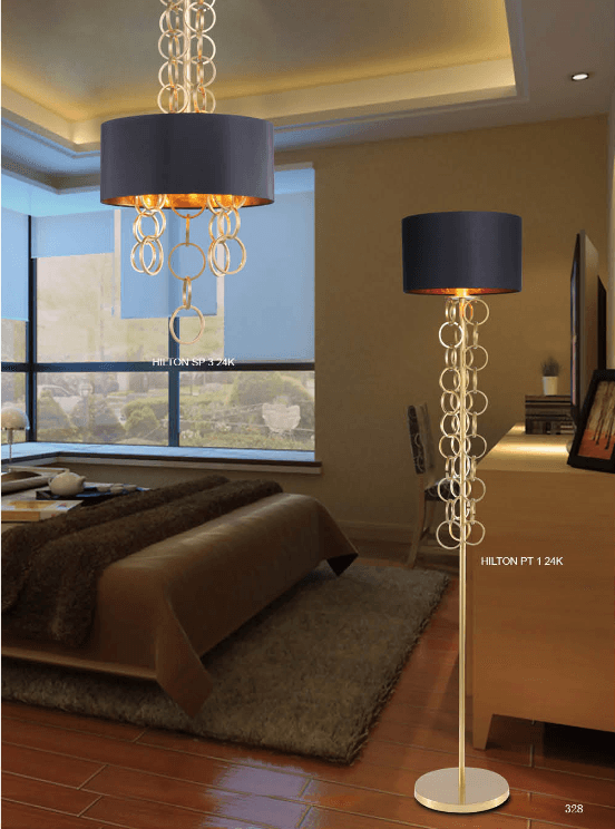 Торшер Crystal Lux HILTON PT1 GOLD Crystal Lux