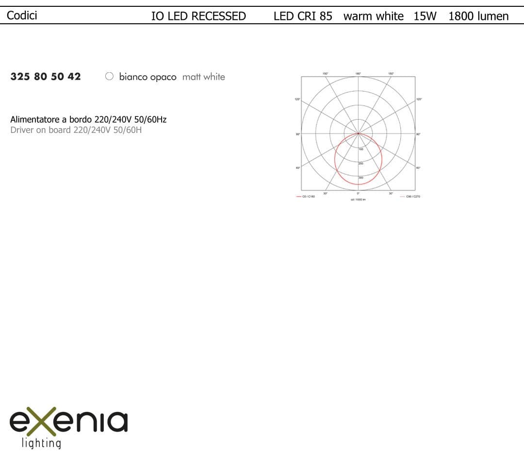 Встраиваемый в потолок светильник Exenia IO Led Recessed Trimless 325805042 Exenia