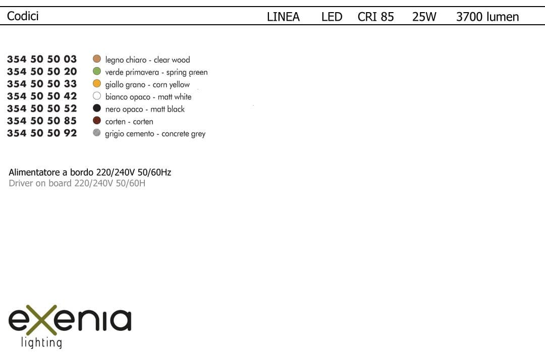 Подвесной светильник Exenia LINEA 354505020 Exenia
