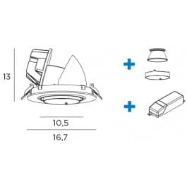Встраиваемый в потолок светильник Exenia NIO recessed 602805442 Exenia