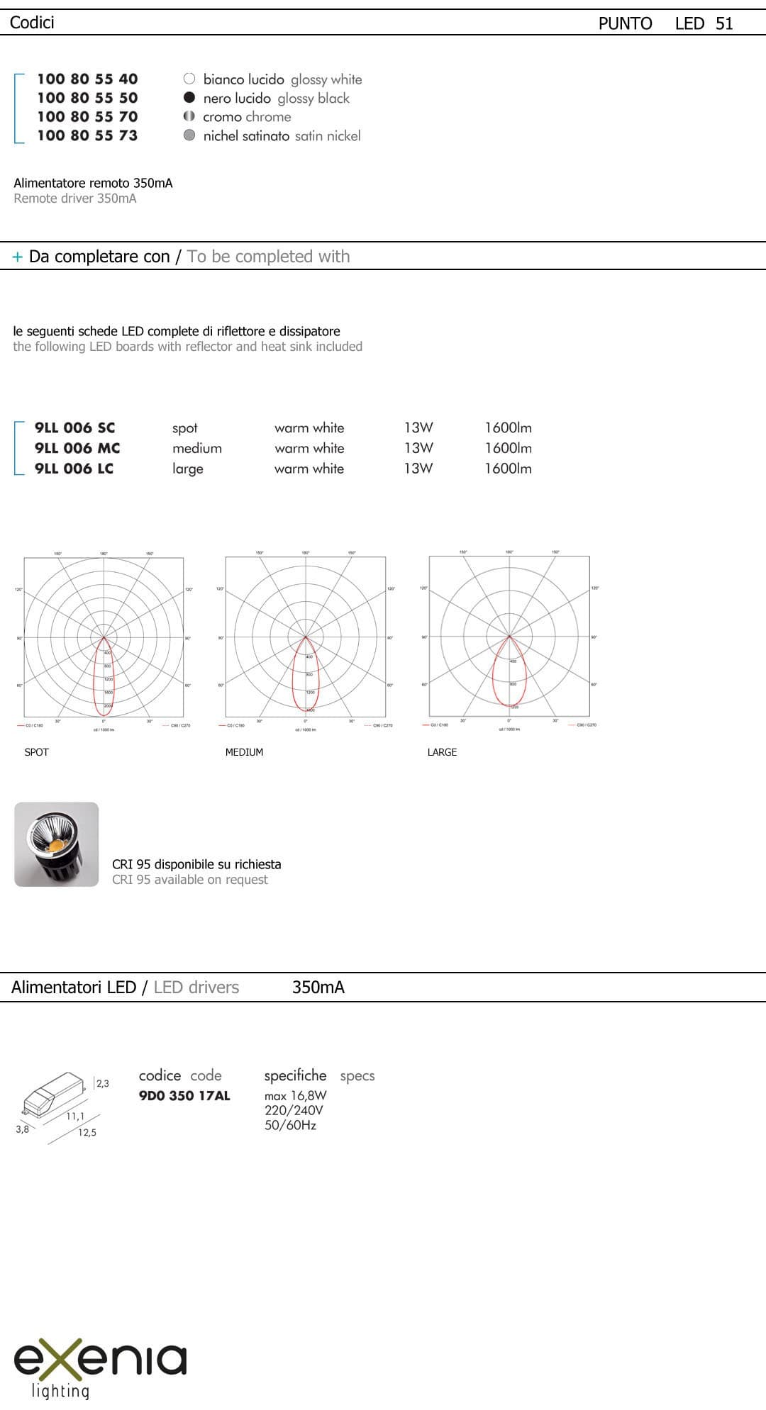 Встраиваемый в потолок светильник Exenia PUNTO recessed 100803470 Exenia