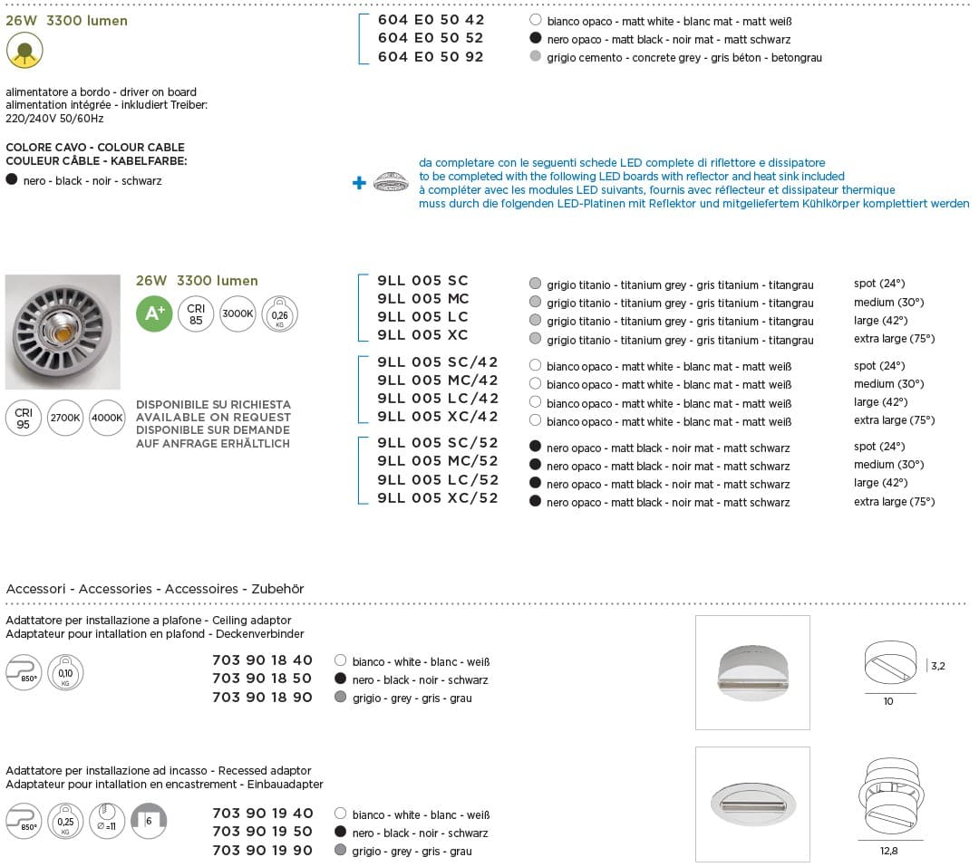 Трековый светодиодный светильник Exenia EDY 604E05052 Exenia